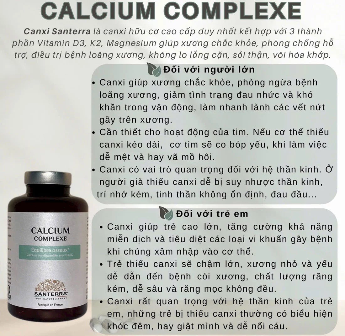 Canxi Santerra Calcium Complexe