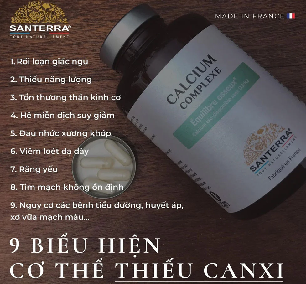 Canxi Santerra va bo sung Canxi cho co the 2 9 biểu hiện cơ thể thiếu Canxi và bổ sung Canxi cho cơ thể