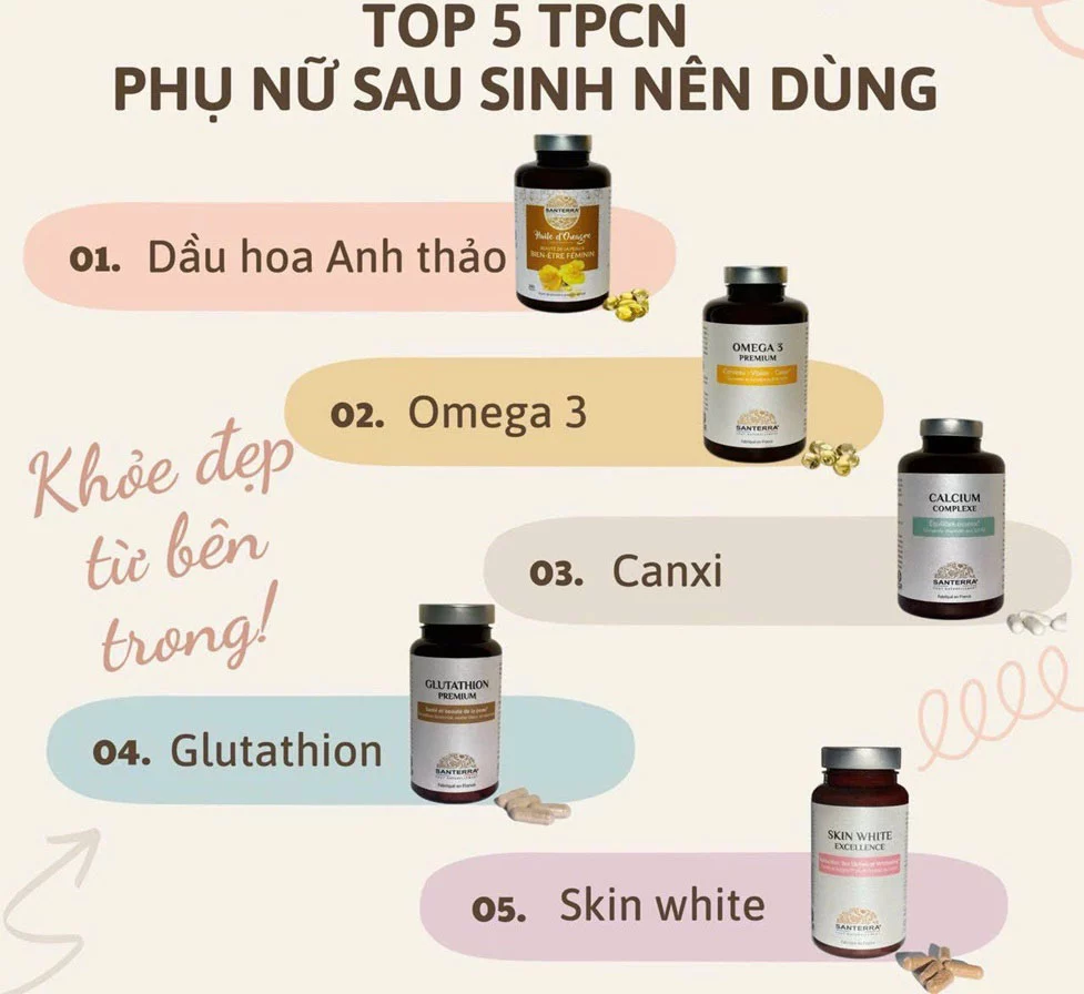 Top 5 thuc pham chuc nang Santerra 2 Top 5 thực phẩm chức năng Santerra cao cấp phụ nữ nên dùng